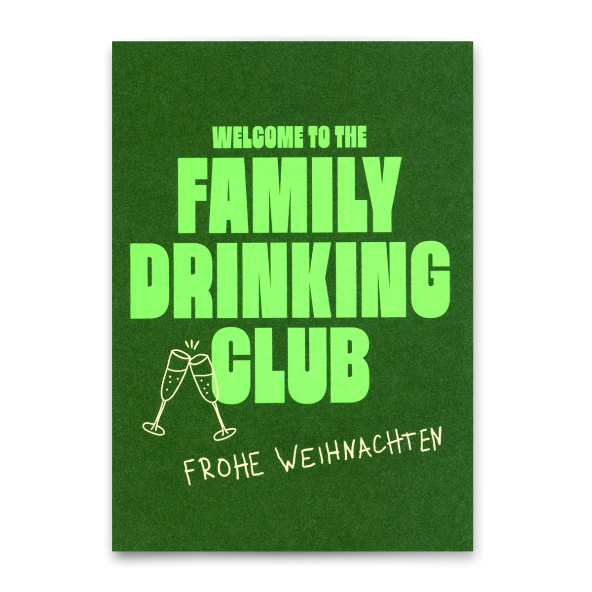 Postkarte "Family Drinking Club" | Lustige Postkarte zu Weihnachten