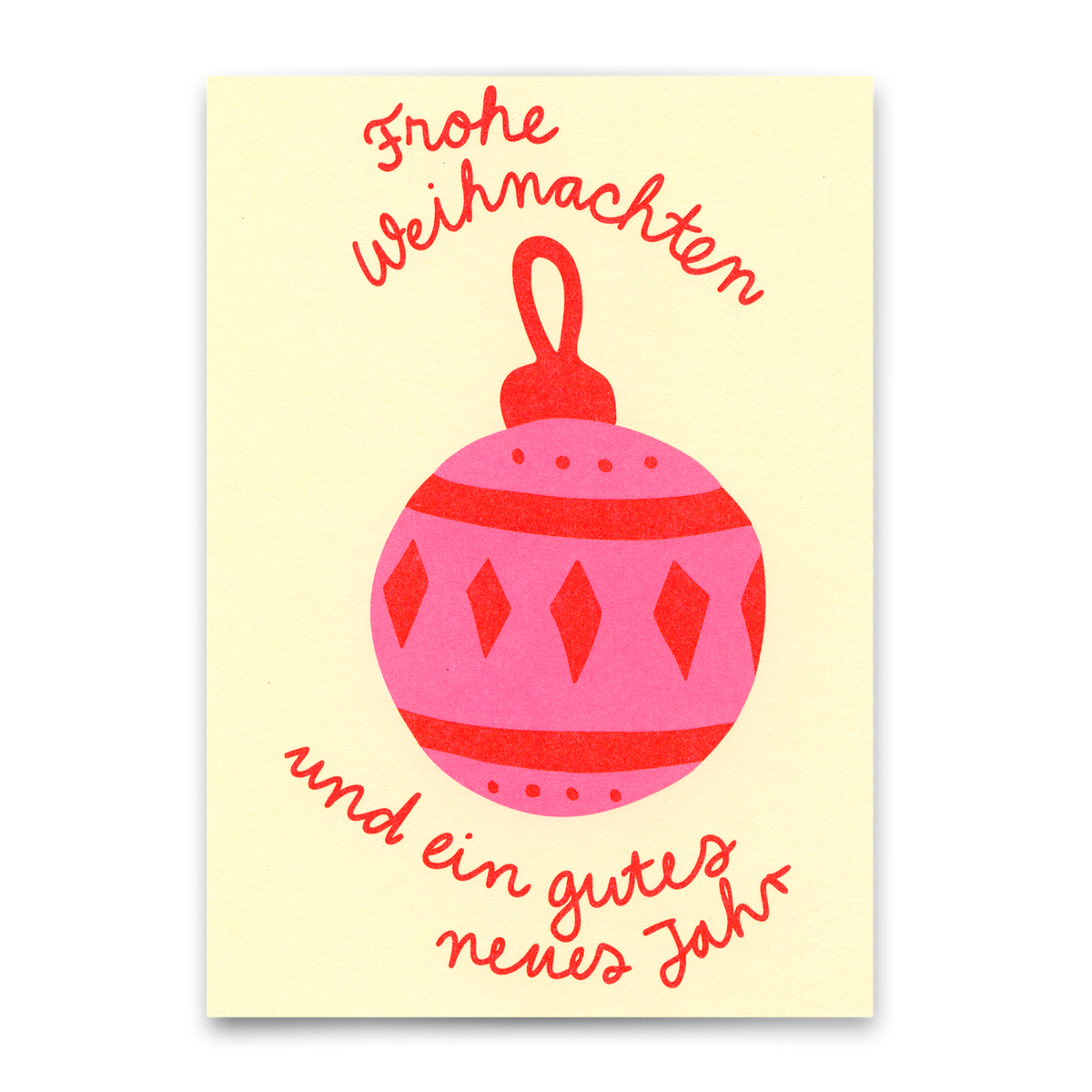 Postkarte "Frohe Weihnachten Kugel" | Schöne Postkarte zu Weihnachten