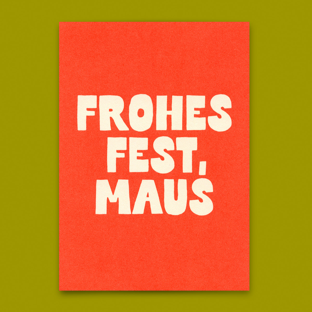 Postkarte "Frohes Fest Maus" | Coole Postkarte zu Weihnachten