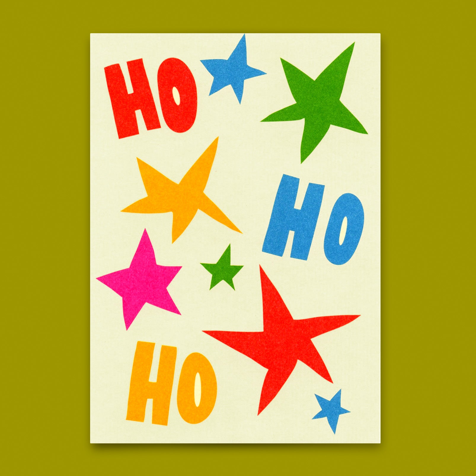 Postkarte "Hohoho Stars" | Coole Postkarte zu Weihnachten