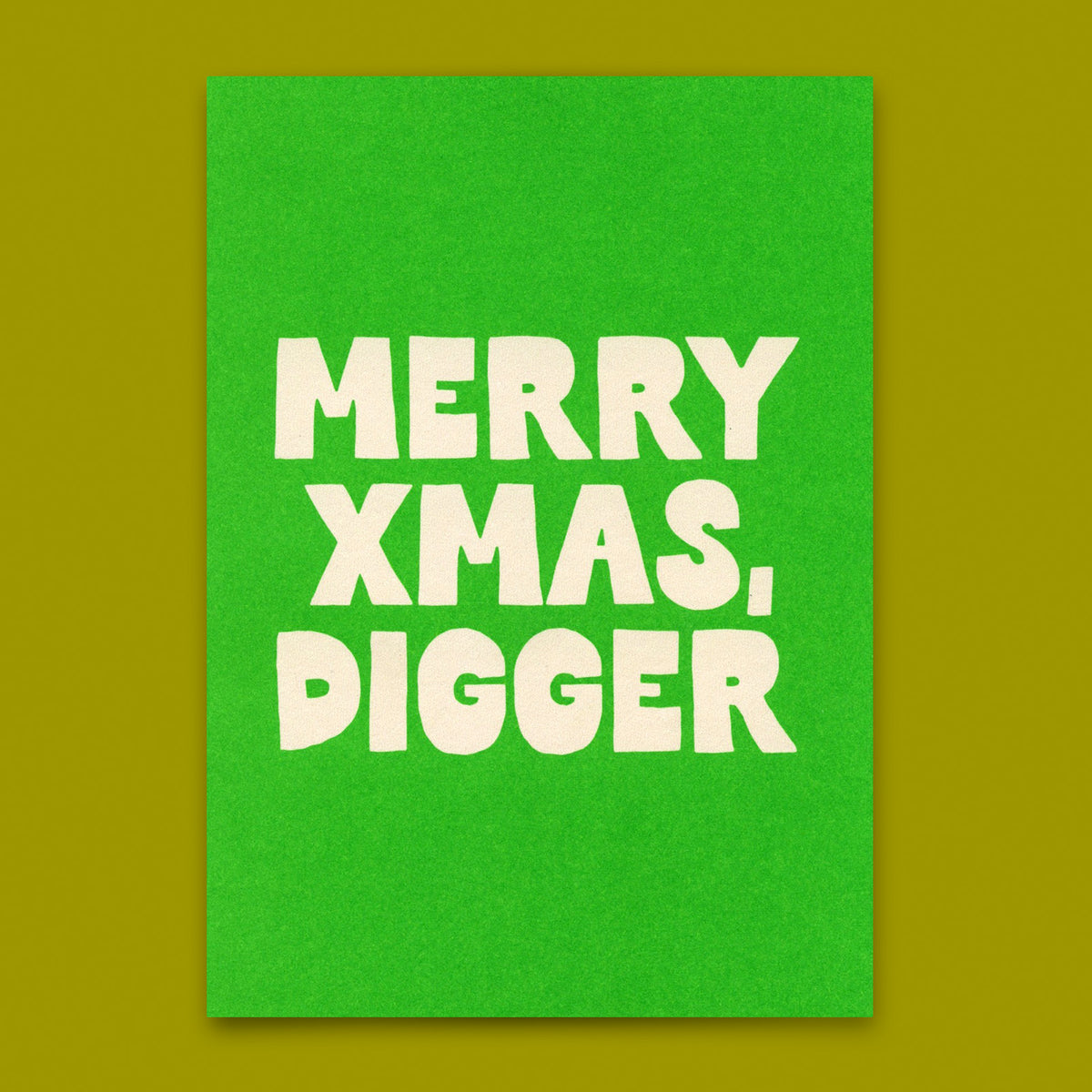 Postkarte "Merry Xmas Digger" | Lustige Postkarte zu Weihnachten