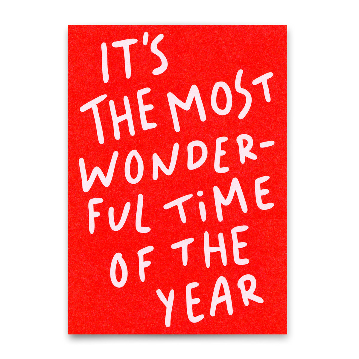 Postkarte "It's the most wonderful time" | Schöne Postkarte zu Weihnachten
