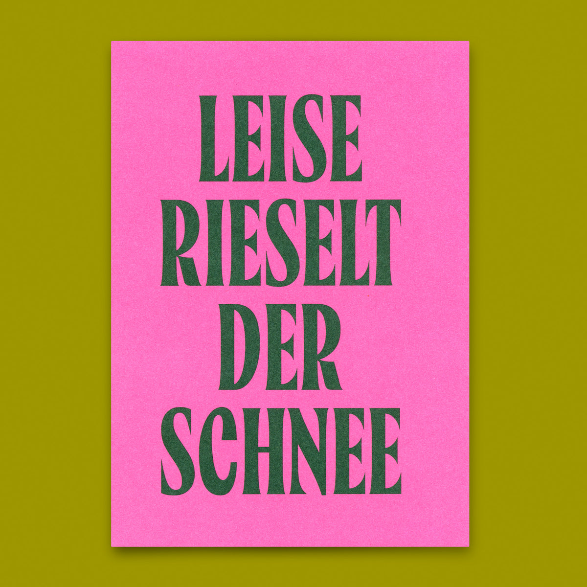 Postkarte "Leise rieselt der Schnee Typo" | Schöne Postkarte zu Weihnachten
