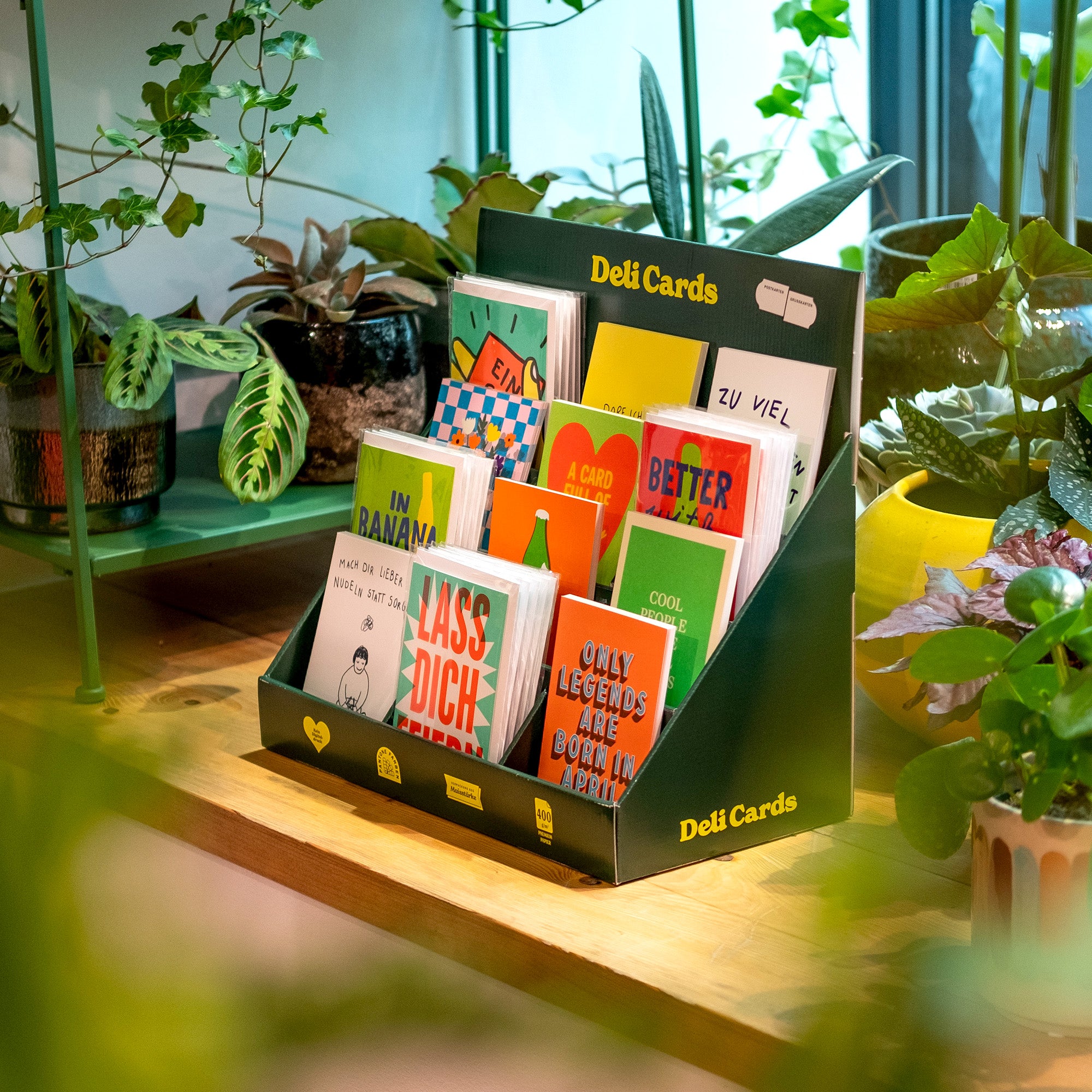 Kartendisplay (12 Positionen) | Verkaufsdisplay für Post- & Grußkarten