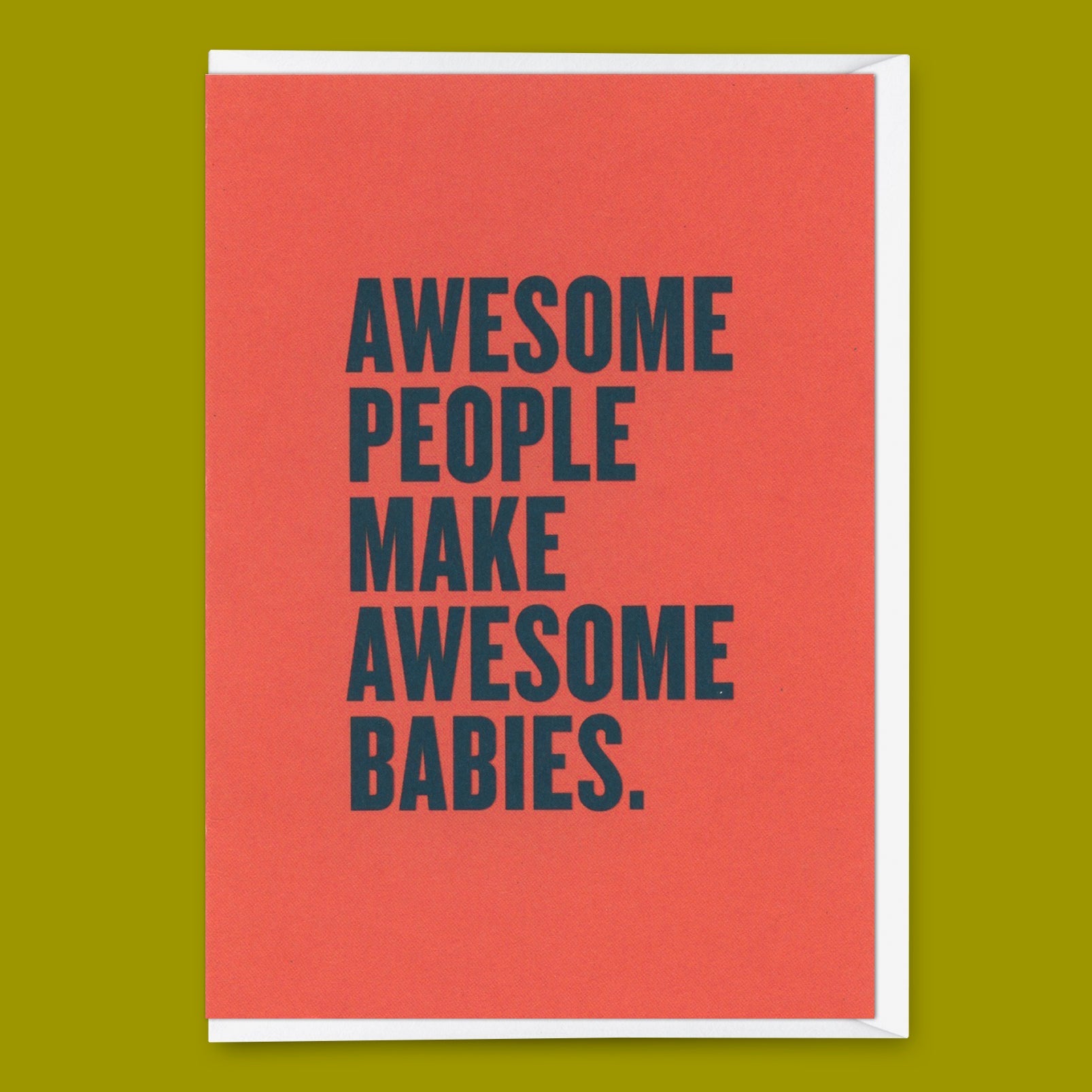 Grußkarte "Awesome people" | Coole Klappkarte mit Spruch zur Geburt