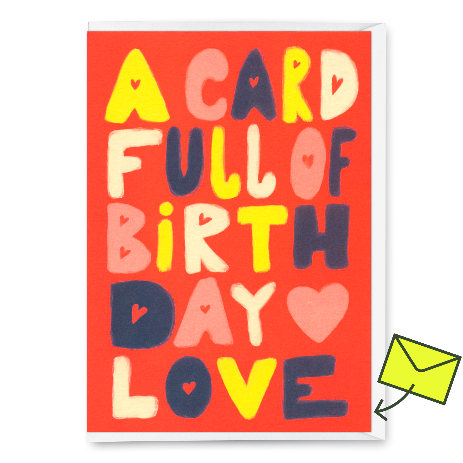 Grußkarte "Birthday love" | Schöne Klappkarte mit Spruch zum Geburtstag