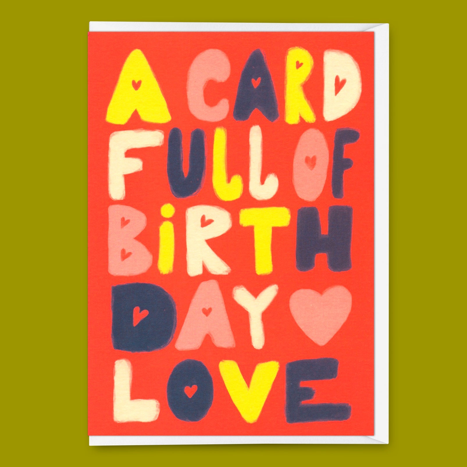 Grußkarte "Birthday love" | Schöne Klappkarte mit Spruch zum Geburtstag