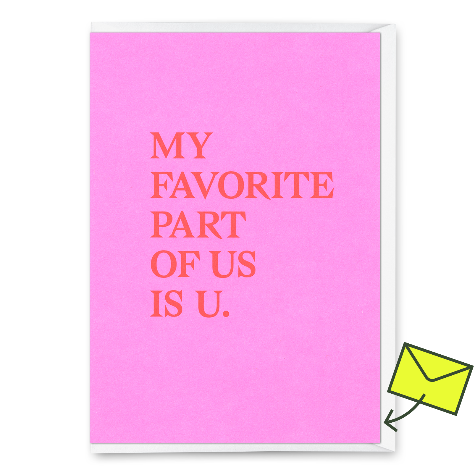 Grußkarte "My favorite part" | Schöne Klappkarte mit Spruch für Verliebte