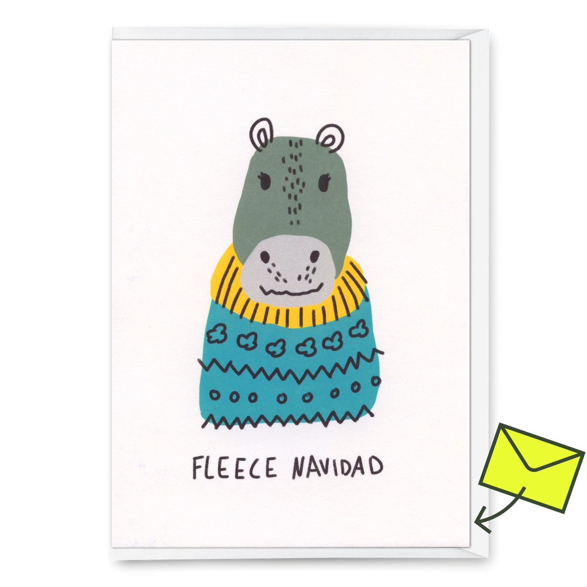 Grußkarte "Fleece Navidad" | Lustige Klappkarte zu Weihnachten