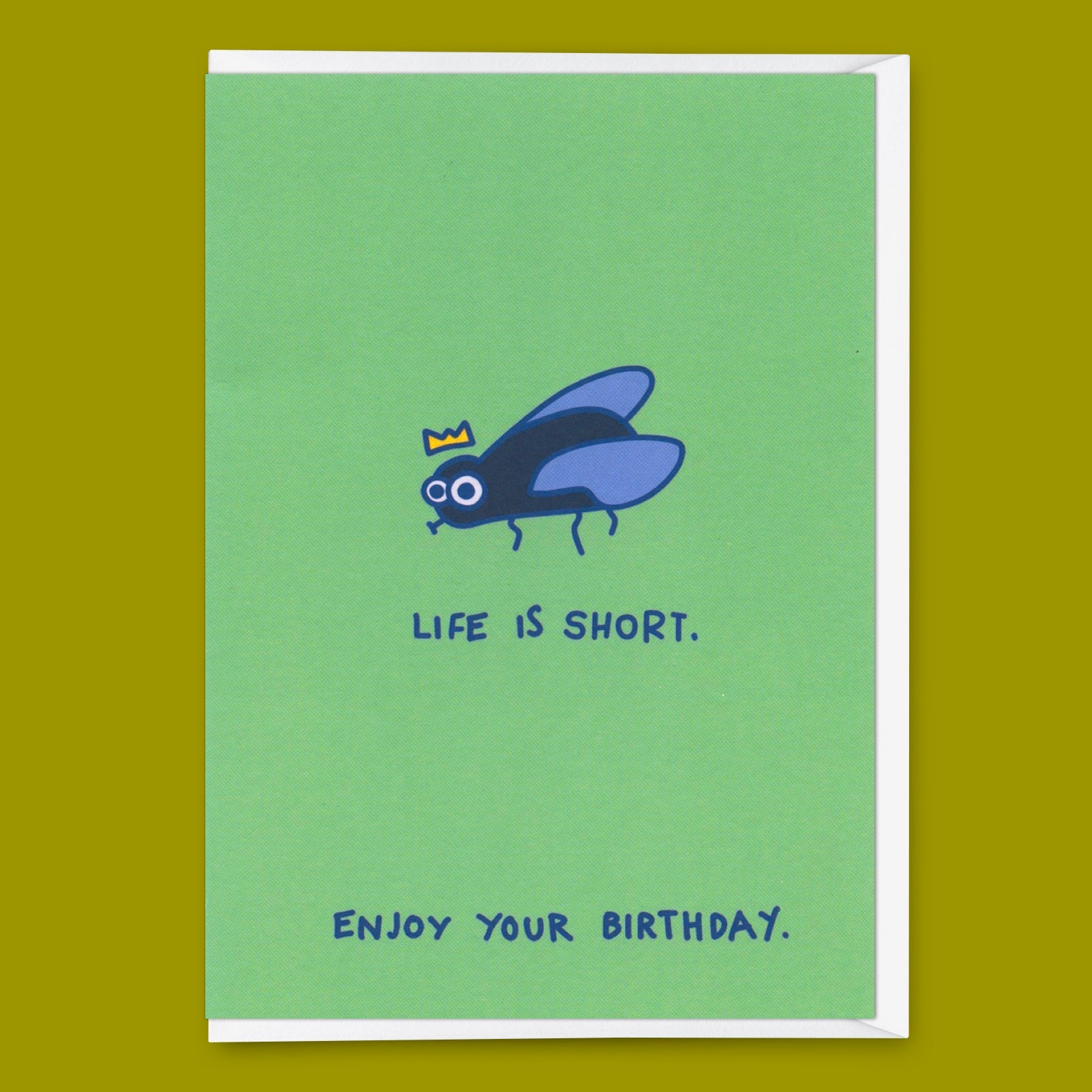 Grußkarte "Life is short" | Lustige Klappkarte  zum Geburtstag
