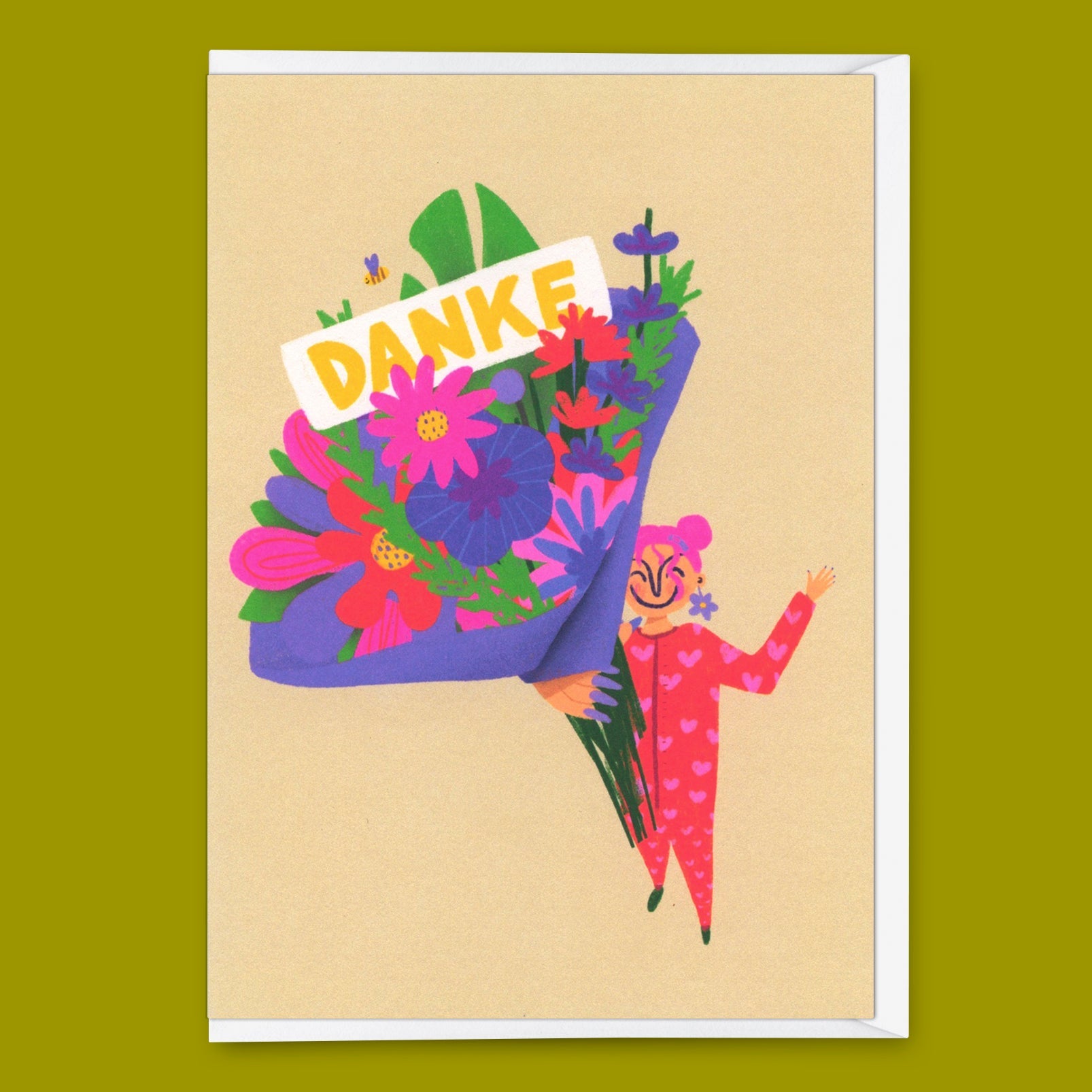 Grußkarte "Danke Bouqet" | Lustige Klappkarte mit Spruch zum Geburtstag