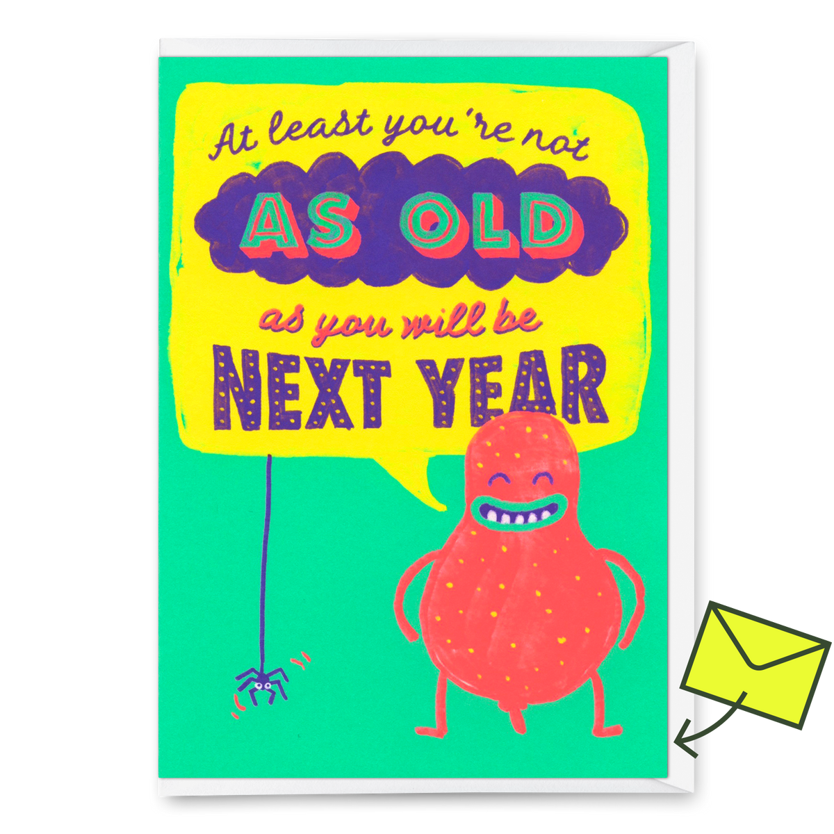 Grußkarte "Next year" | Lustige Klappkarte mit Spruch zum Geburtstag