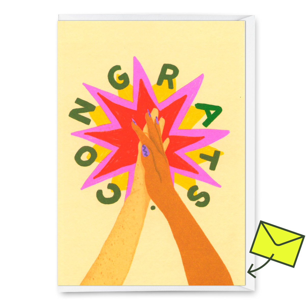 Grußkarte "Congrats Clap" | Coole Klappkarte für jeden Anlass