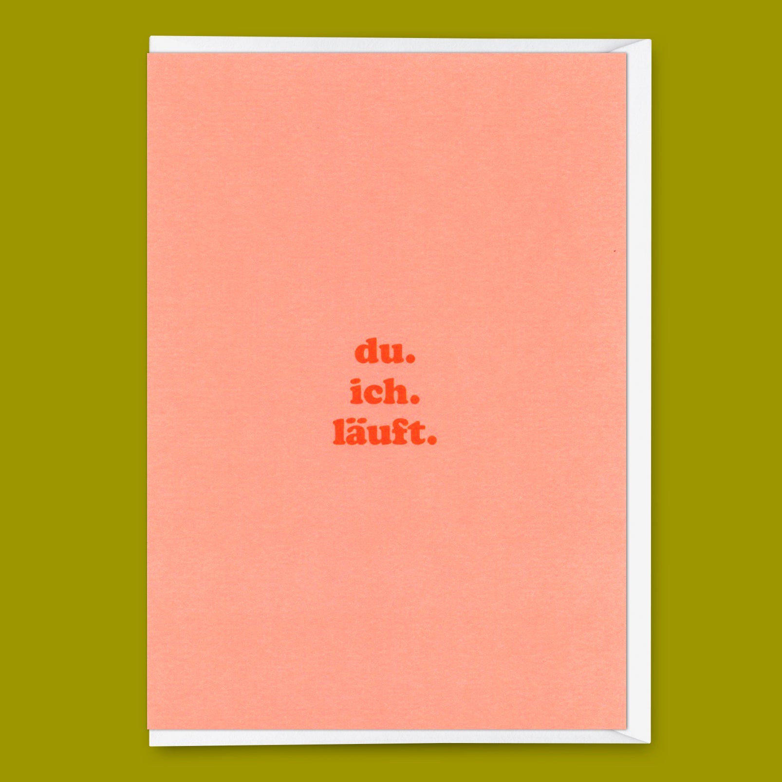 Grußkarte "du.ich.läuft" | Coole Klappkarte mit Spruch für Verliebte