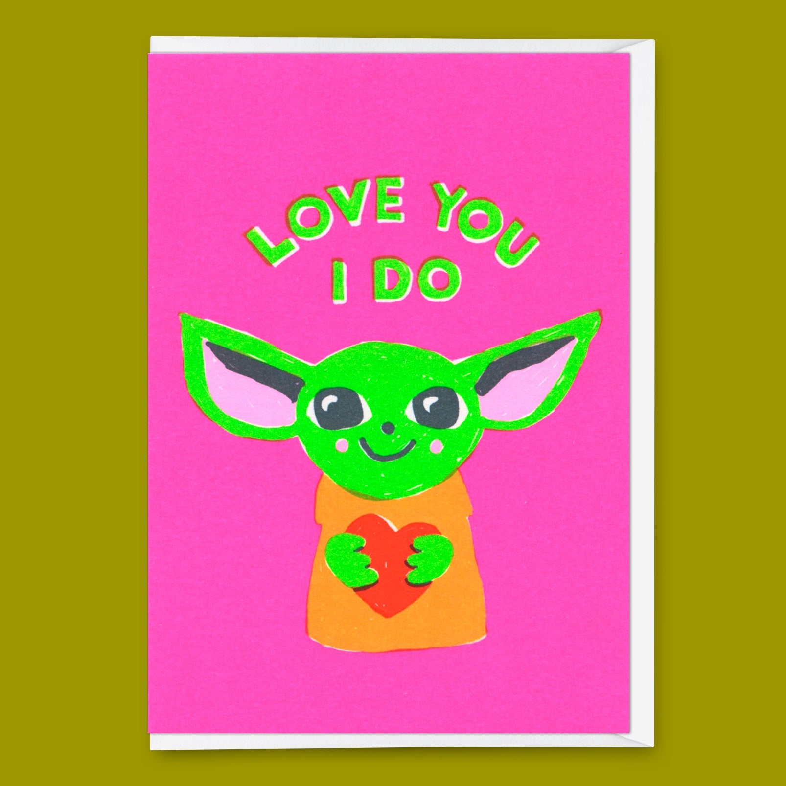 Grußkarte "Love you I do" | Lustige Klappkarte  für Verliebte