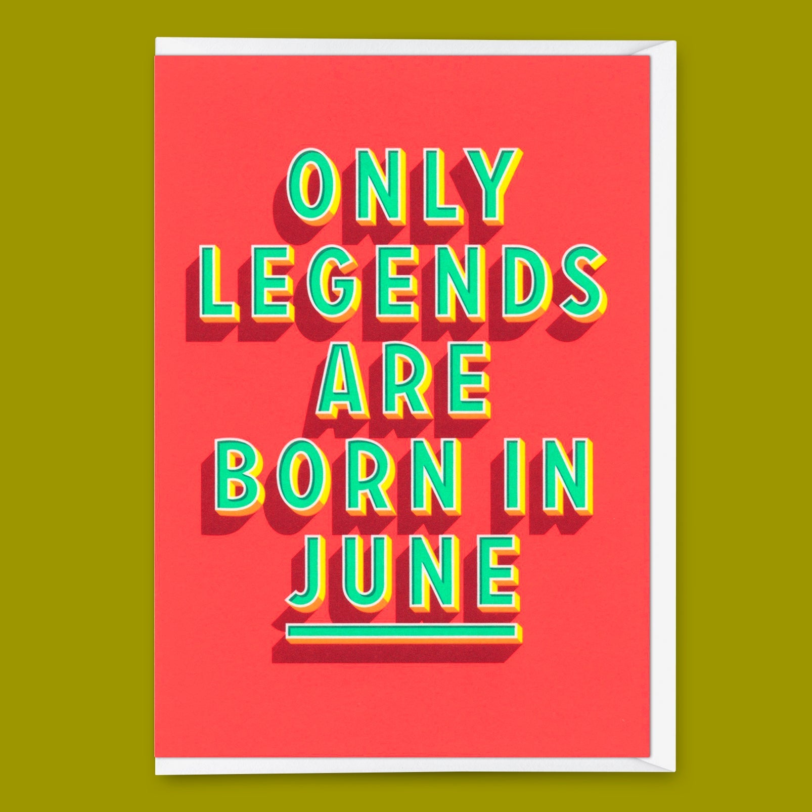 Grußkarte "Legends June" | Coole Klappkarte mit Spruch zum Geburtstag