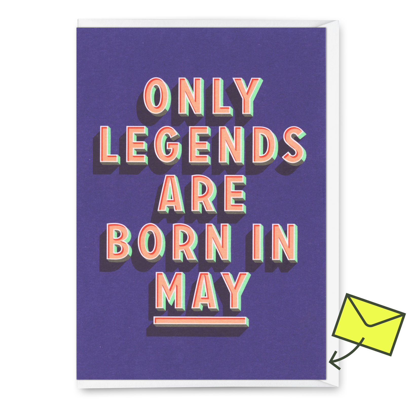 Grußkarte "Legends May" | Coole Klappkarte mit Spruch zum Geburtstag