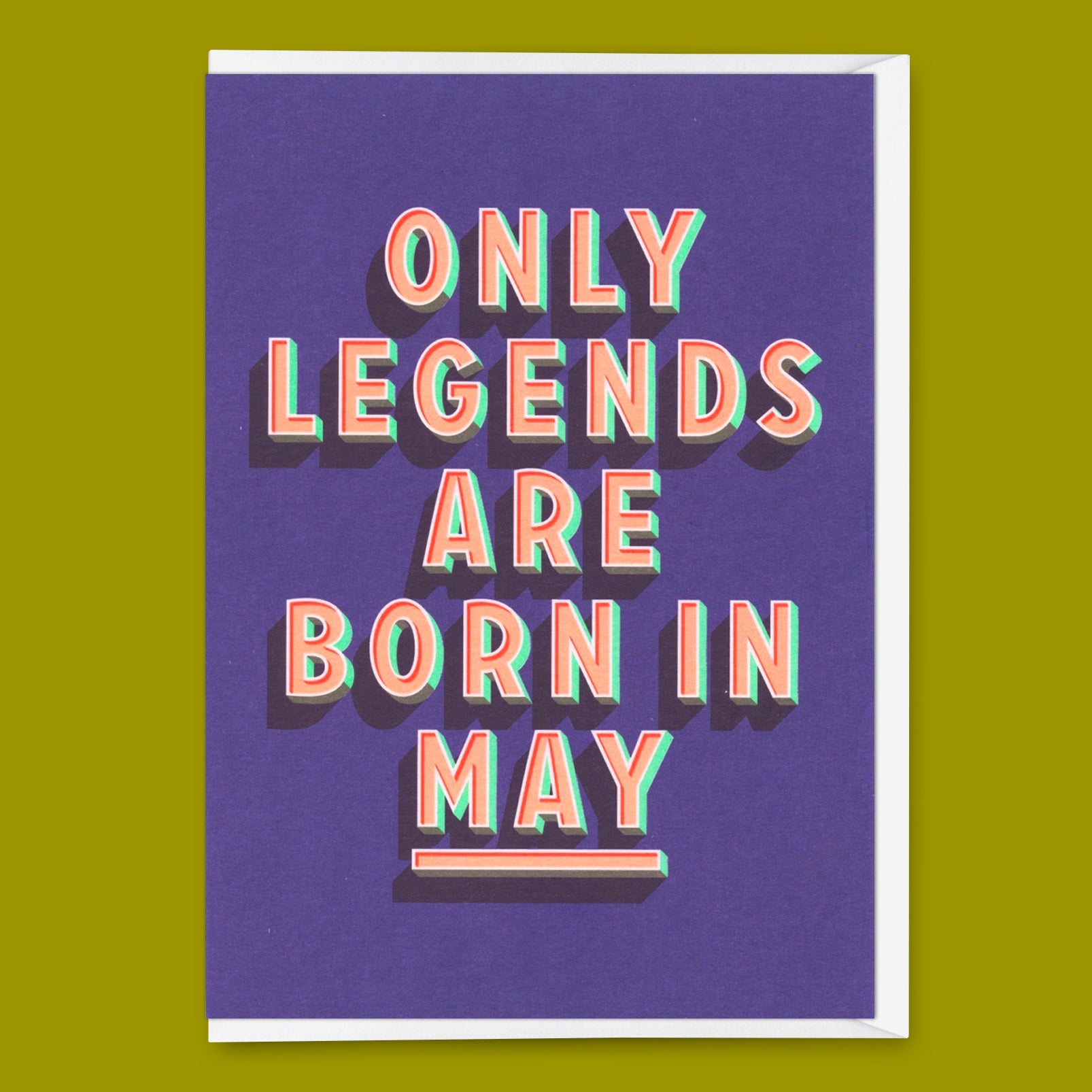 Grußkarte "Legends May" | Coole Klappkarte mit Spruch zum Geburtstag