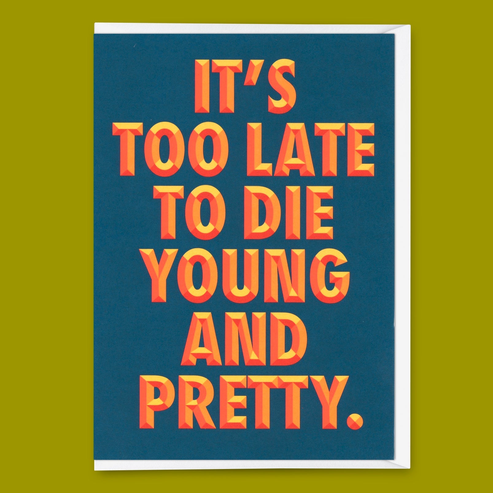 Grußkarte "Young and pretty" | Lustige Klappkarte mit Spruch zum Geburtstag
