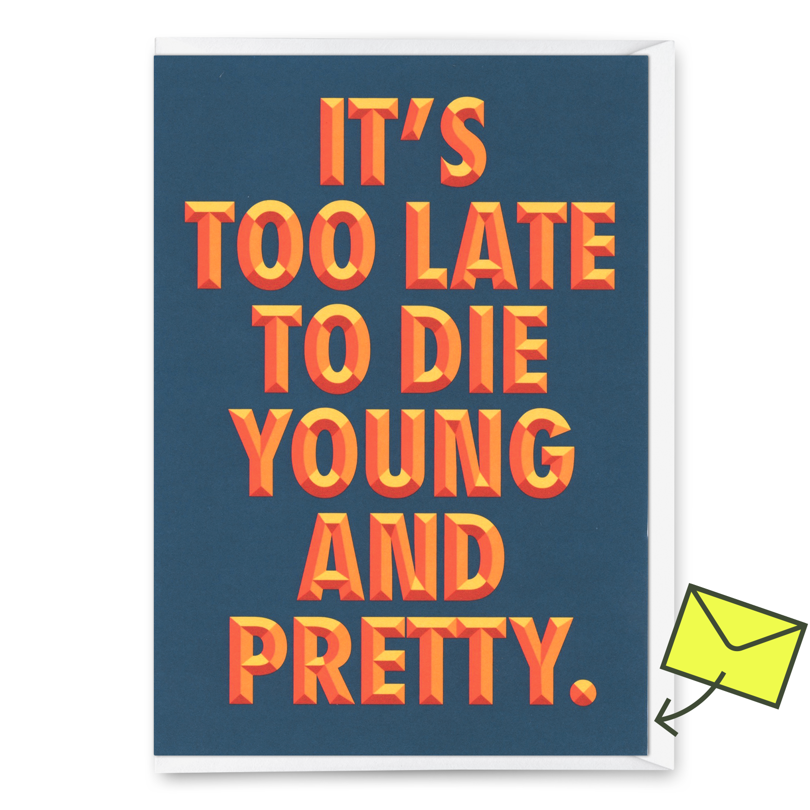 Grußkarte "Young and pretty" | Lustige Klappkarte mit Spruch zum Geburtstag