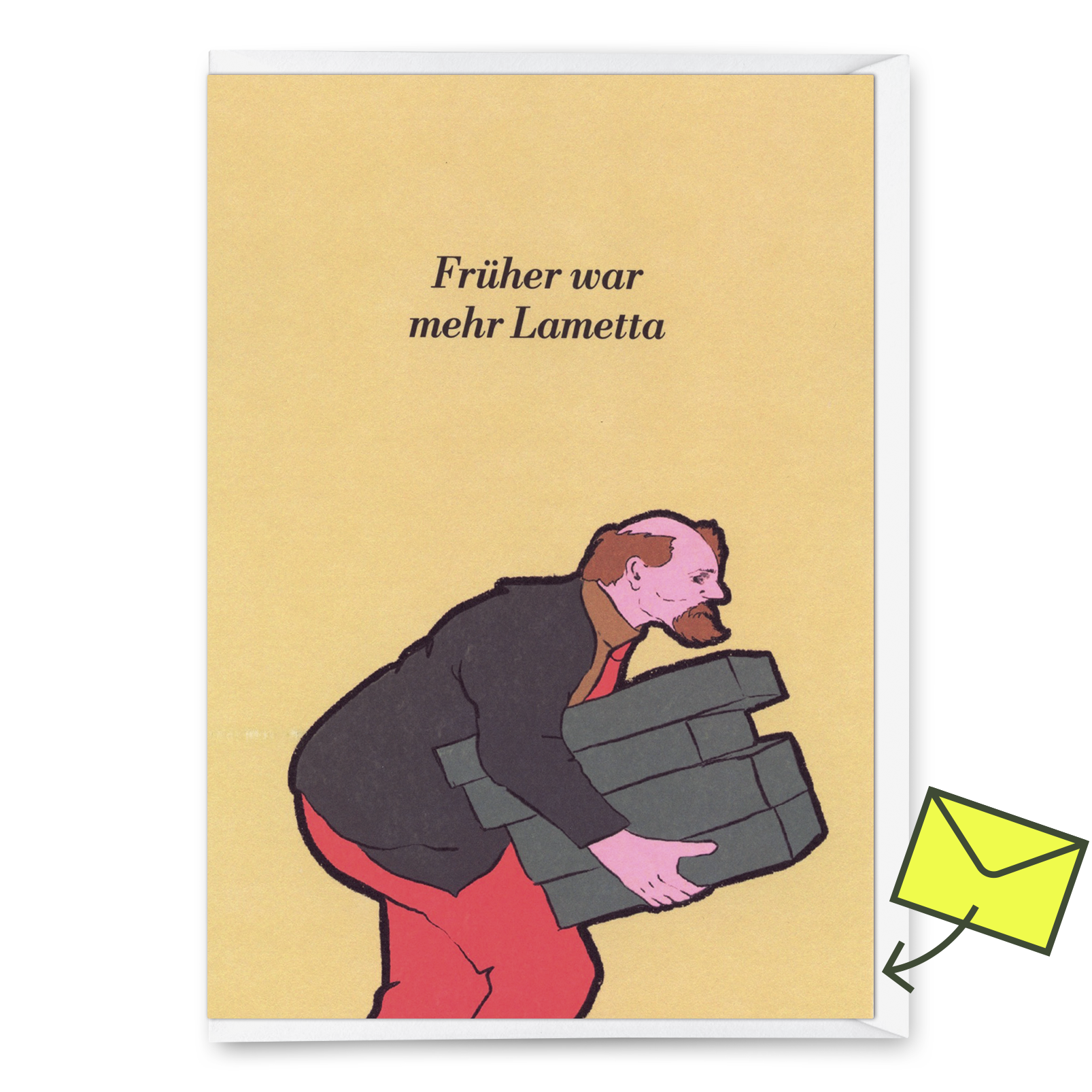 Grußkarte "Mehr Lametta" | Lustige Klappkarte  zu Weihnachten