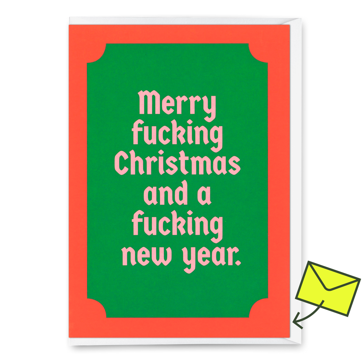 Grußkarte "Fucking Xmas" | Lustige Klappkarte mit Spruch zu Weihnachten