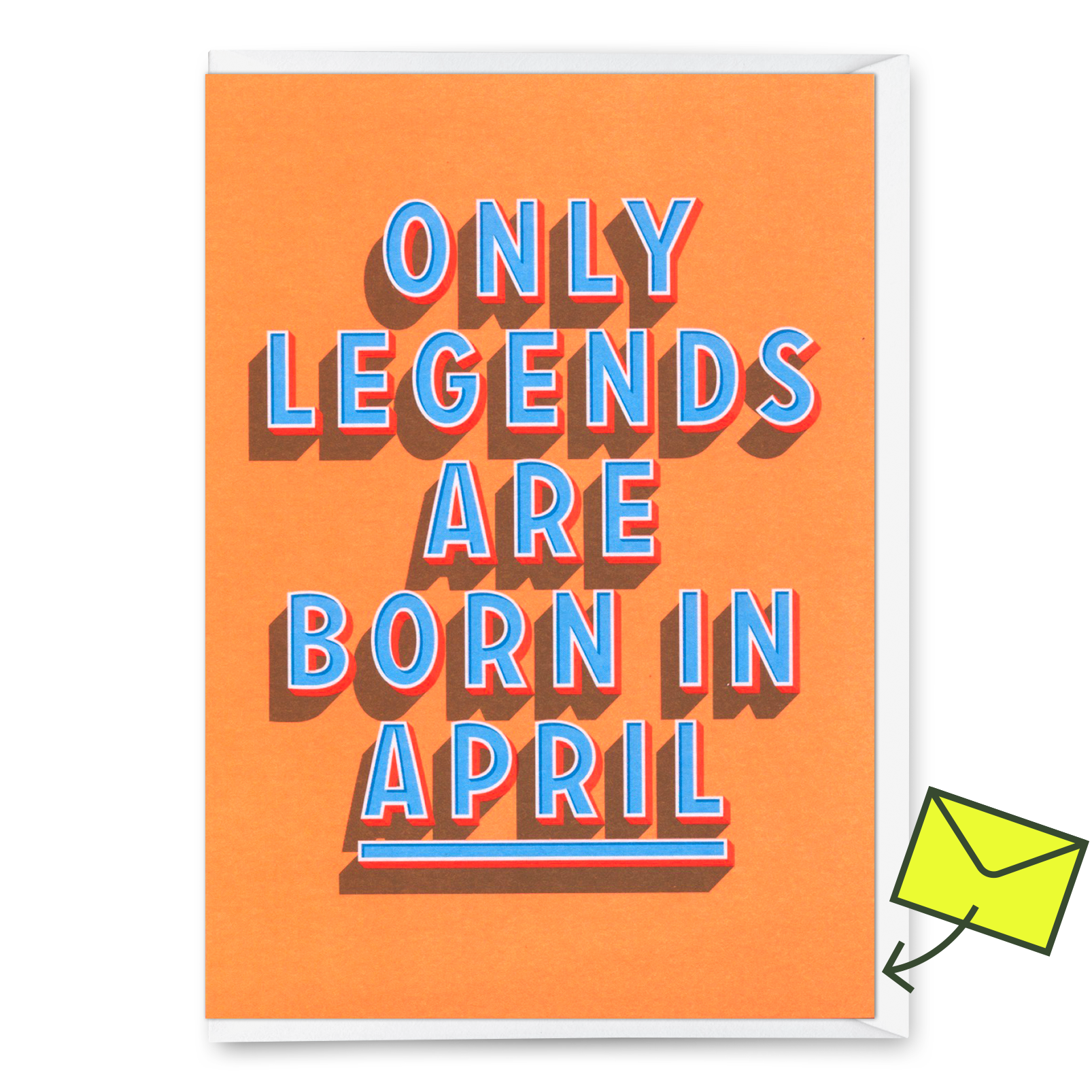 Grußkarte "Legends April" | Coole Klappkarte mit Spruch zum Geburtstag