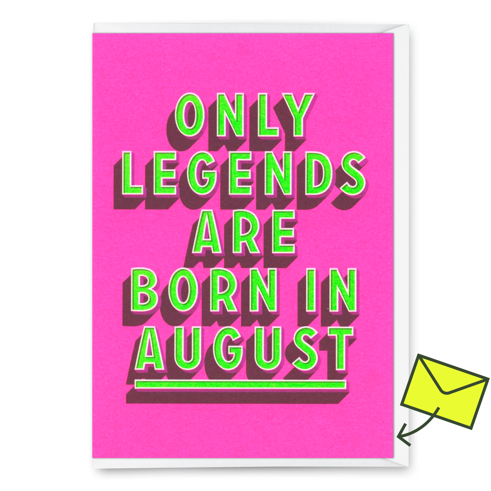 Grußkarte "Legends August" | Coole Klappkarte mit Spruch zum Geburtstag