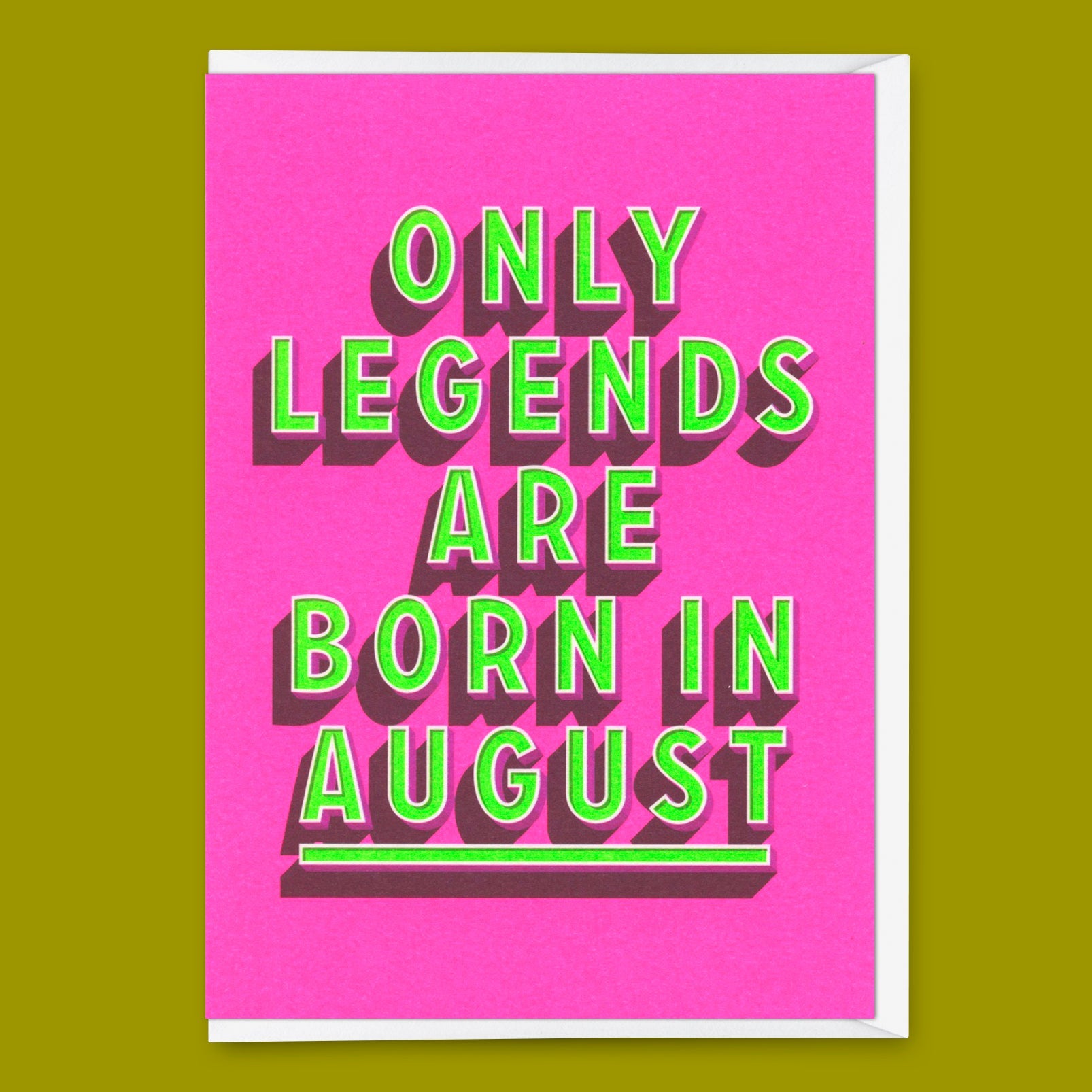 Grußkarte "Legends August" | Coole Klappkarte mit Spruch zum Geburtstag