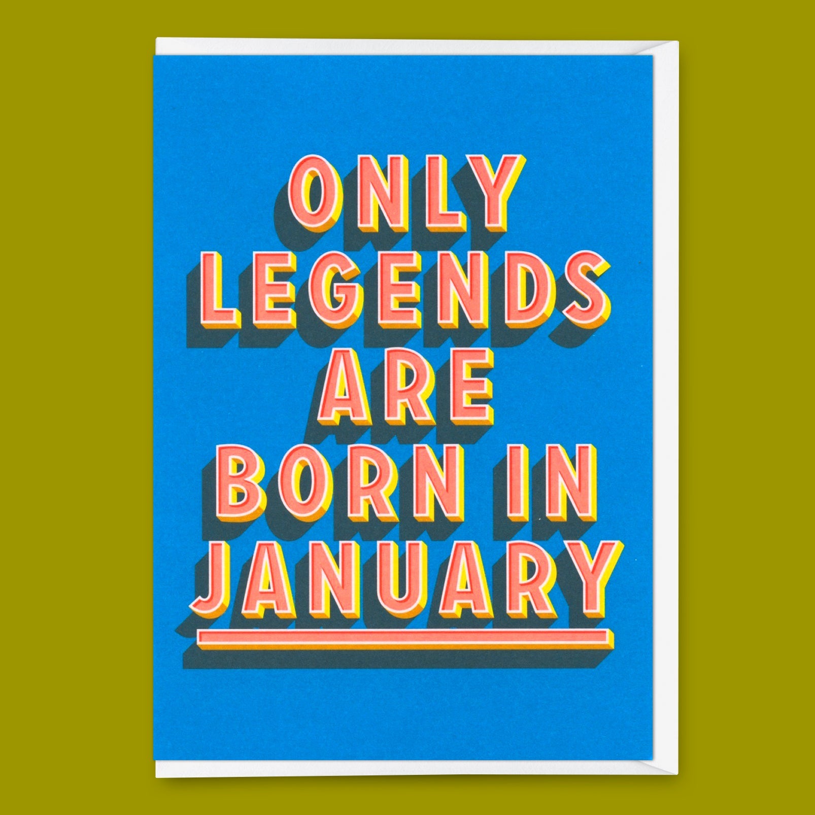 Grußkarte "Legends January" | Coole Klappkarte mit Spruch zum Geburtstag