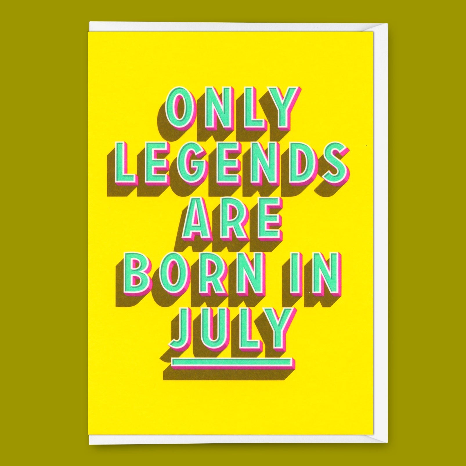 Grußkarte "Legends July" | Coole Klappkarte mit Spruch zum Geburtstag