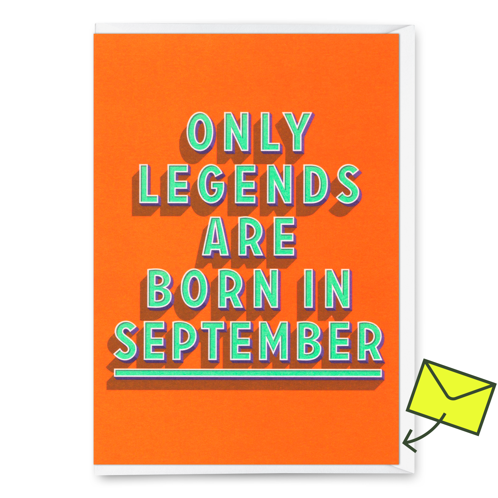 Grußkarte "Legends September" | Coole Klappkarte mit Spruch zum Geburtstag