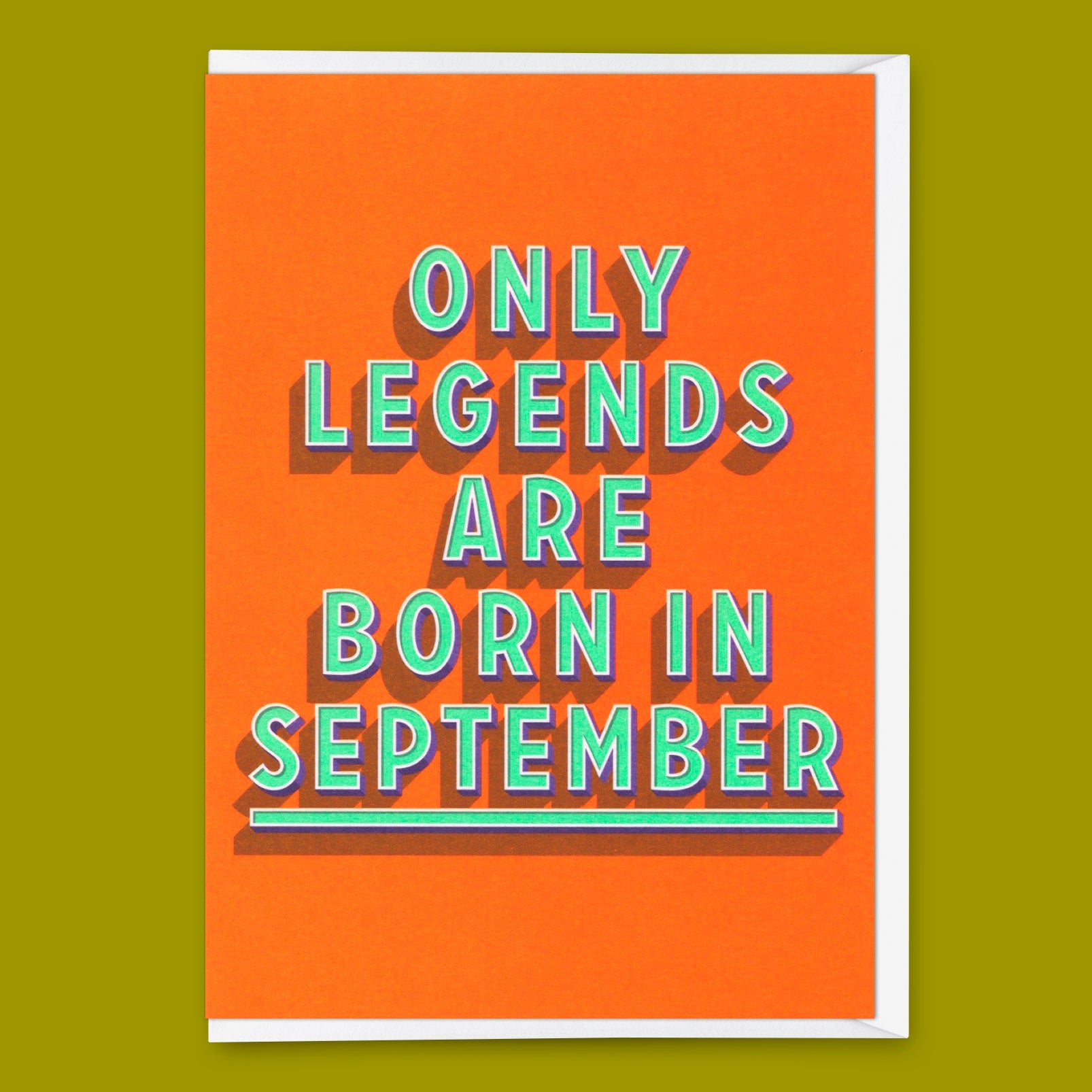Grußkarte "Legends September" | Coole Klappkarte mit Spruch zum Geburtstag