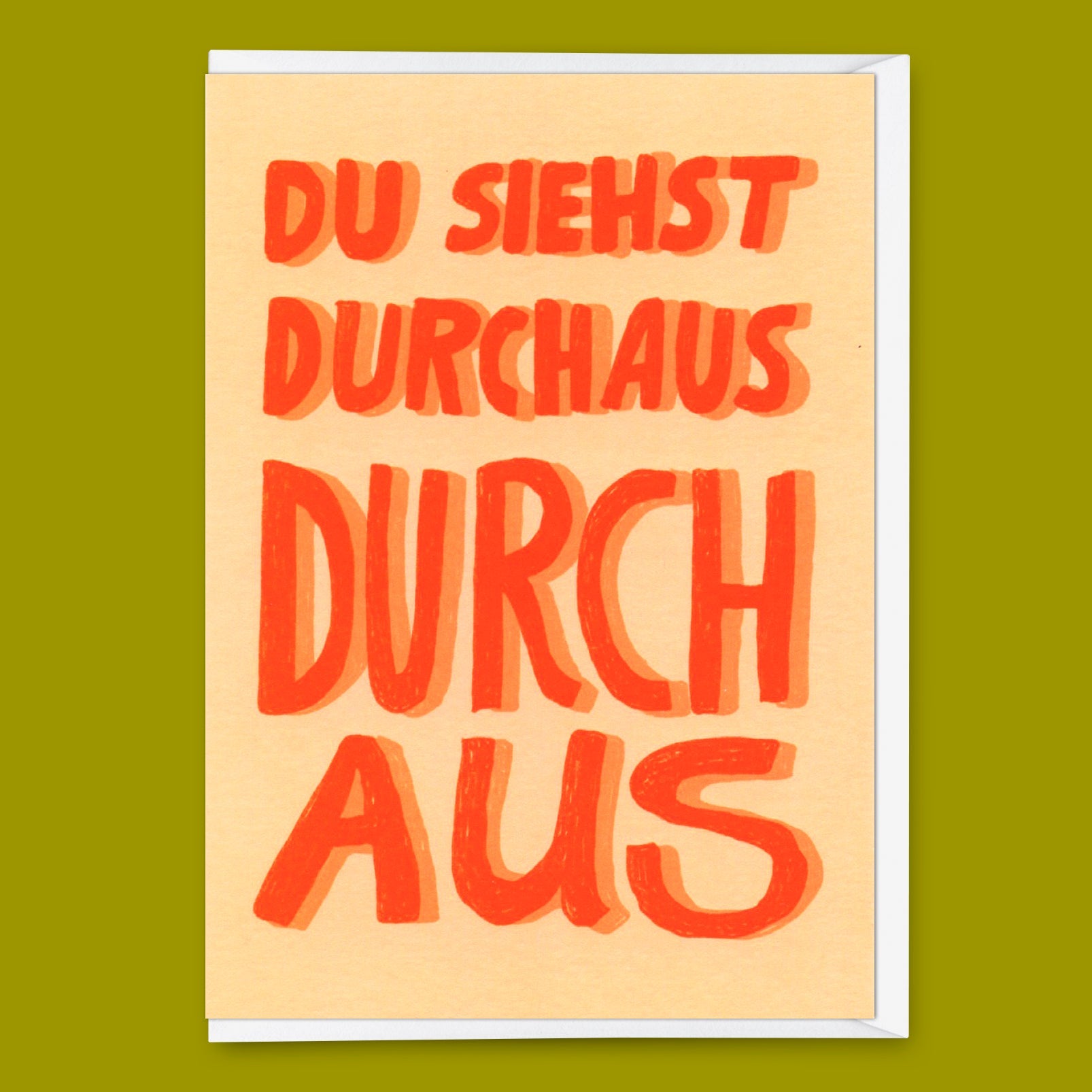 Grußkarte "Du siehst durchaus durch aus" | Lustige Klappkarte mit Spruch