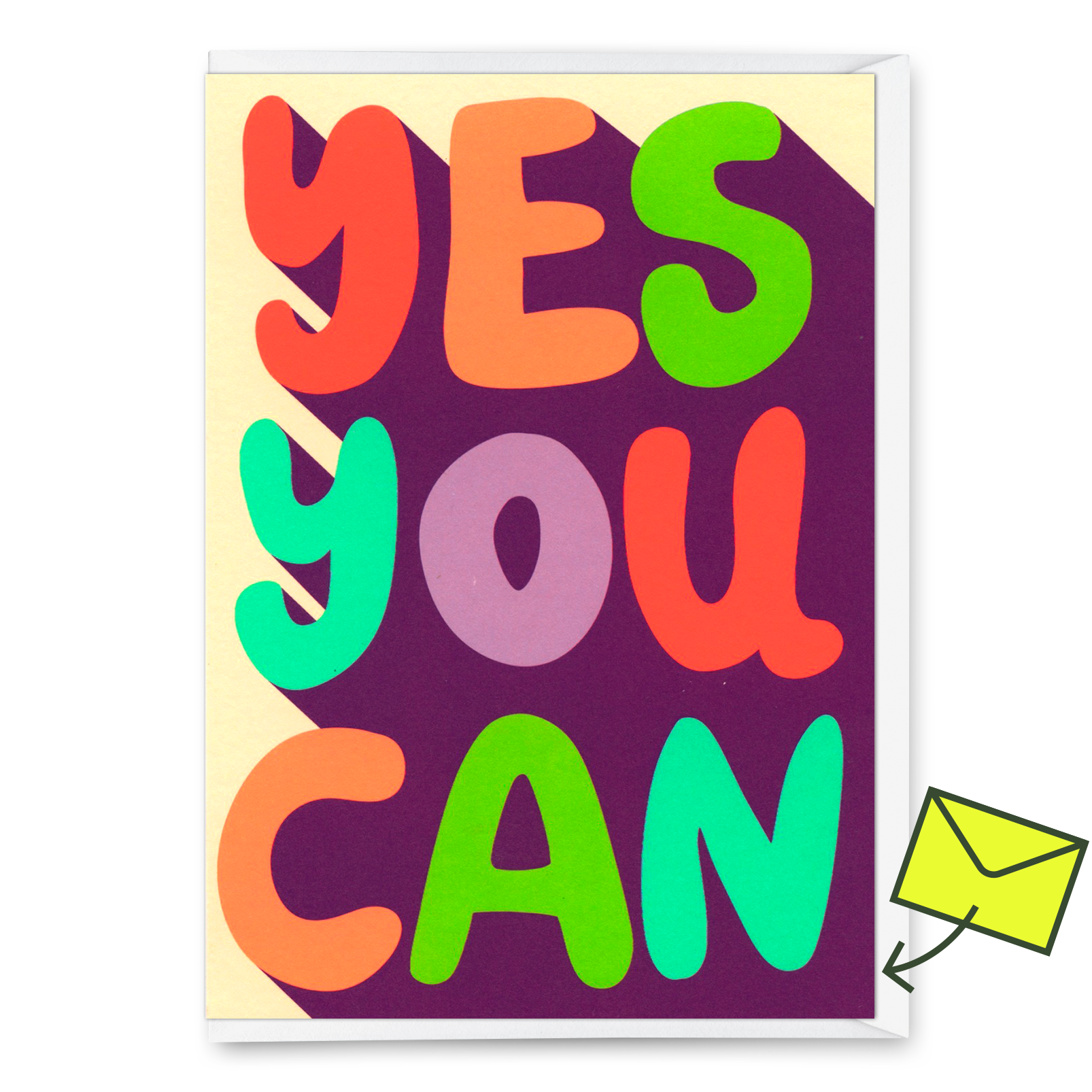 Grußkarte "Yes you can" | Besondere Klappkarte mit Spruch