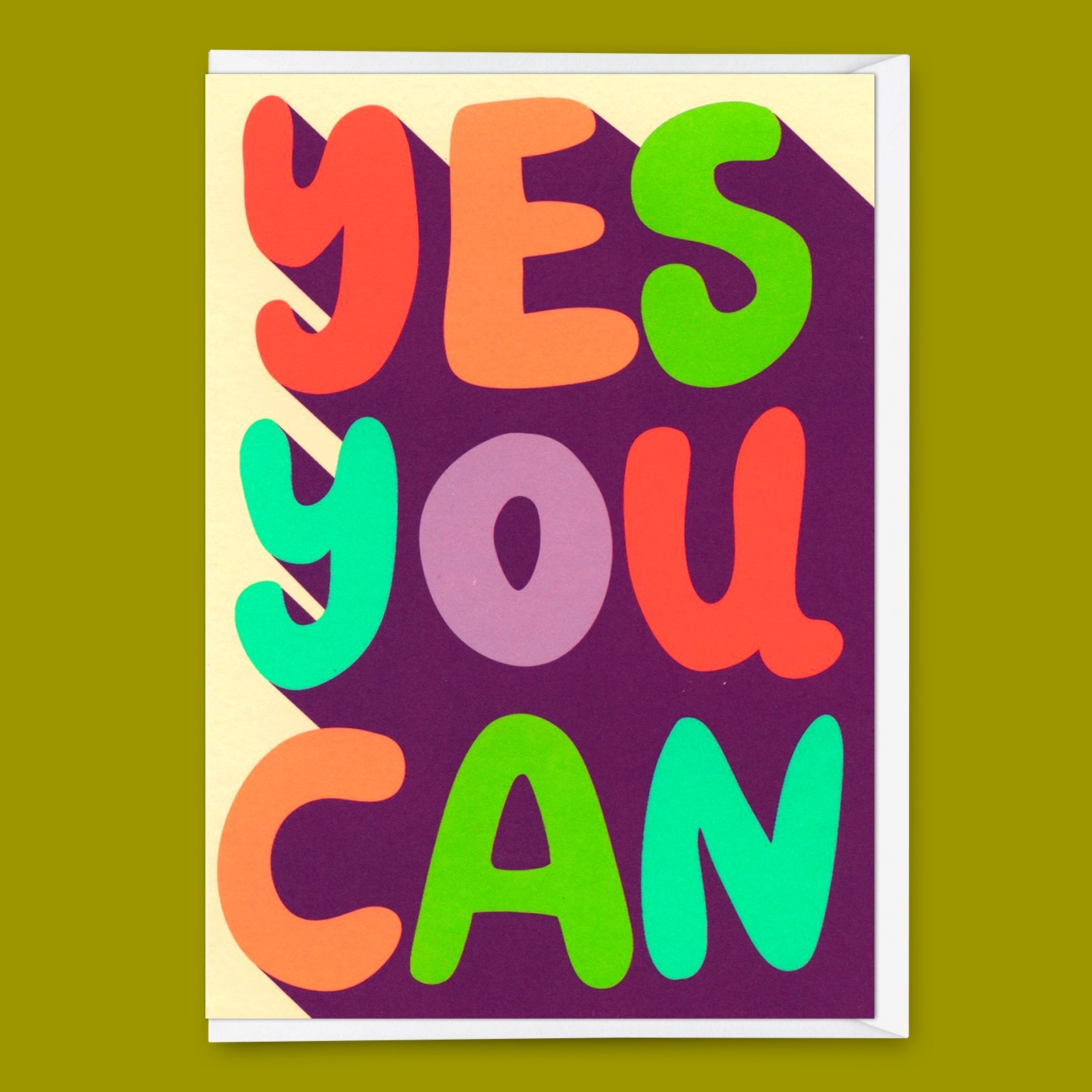 Grußkarte "Yes you can" | Besondere Klappkarte mit Spruch