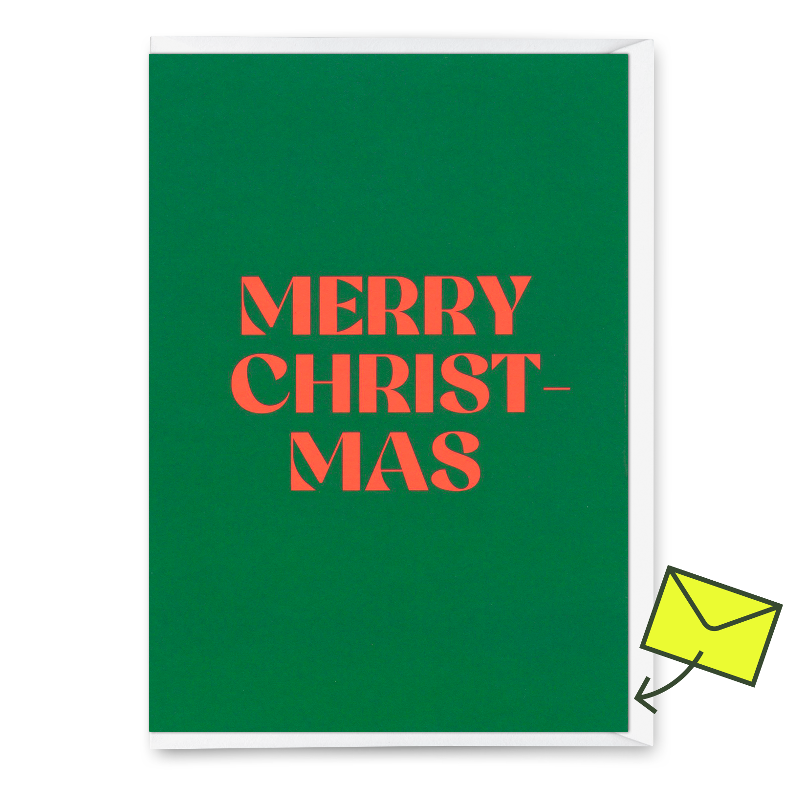 Grußkarte "Merry Christmas Grün" | Schöne Klappkarte zu Weihnachten