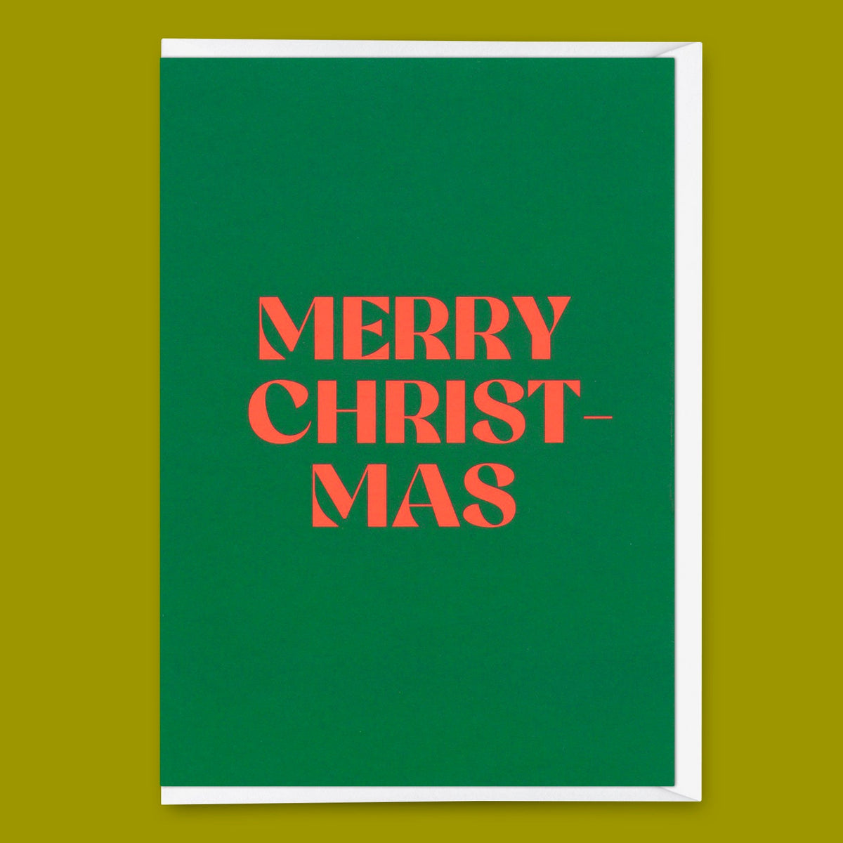 Grußkarte "Merry Christmas Grün" | Schöne Klappkarte zu Weihnachten