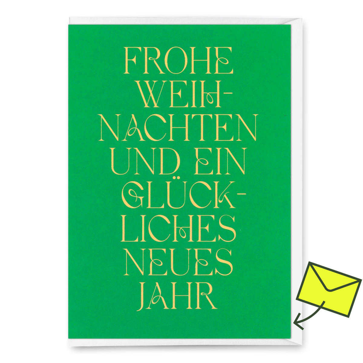 Grußkarte "Frohe Weihnachten und ein..." | Schöne Klappkarte zu Weihnachten