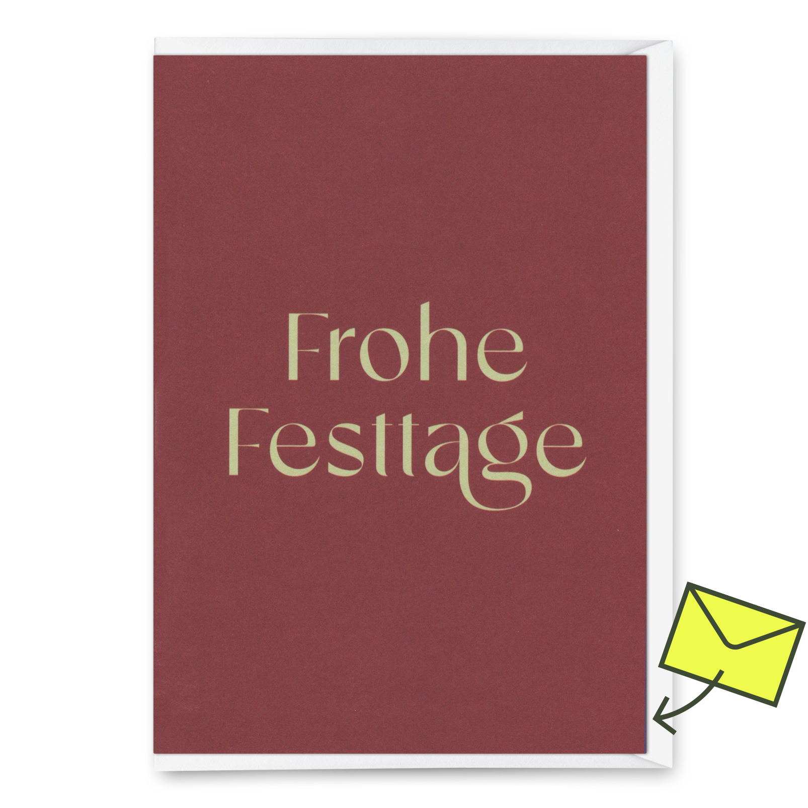 Grußkarte "Frohe Festtage" | Schöne Klappkarte zu Weihnachten