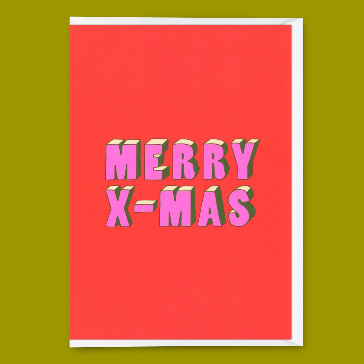 Grußkarte "Merry X-Mas 3D" | Coole Klappkarte zu Weihnachten