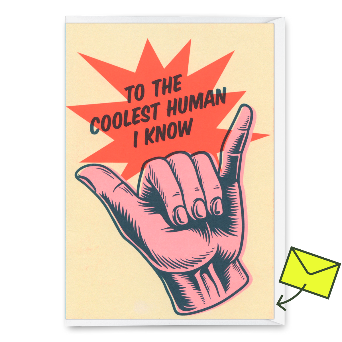 Grußkarte "Coolest human i know" | Coole Klappkarte für jeden Anlass