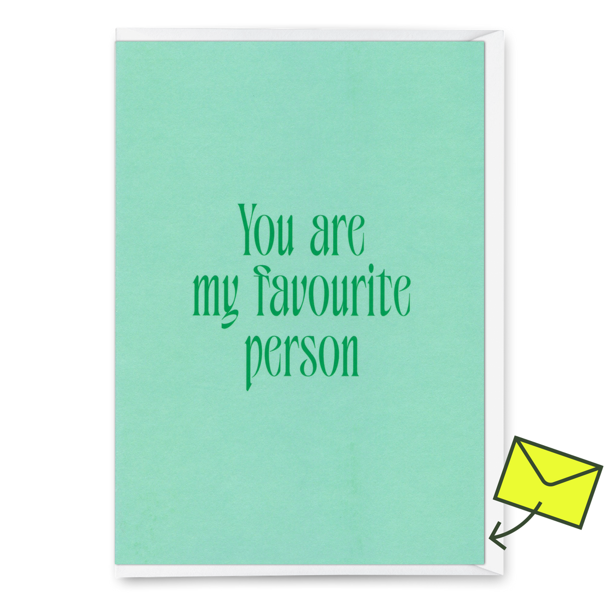 Grußkarte "You are my favorite person" | Schöne Klappkarte für Verliebte
