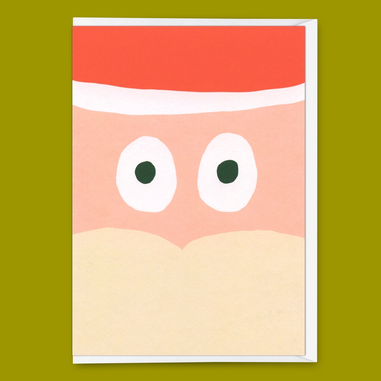 Grußkarte "Santa face" | Schöne Karte zu Weihnachten