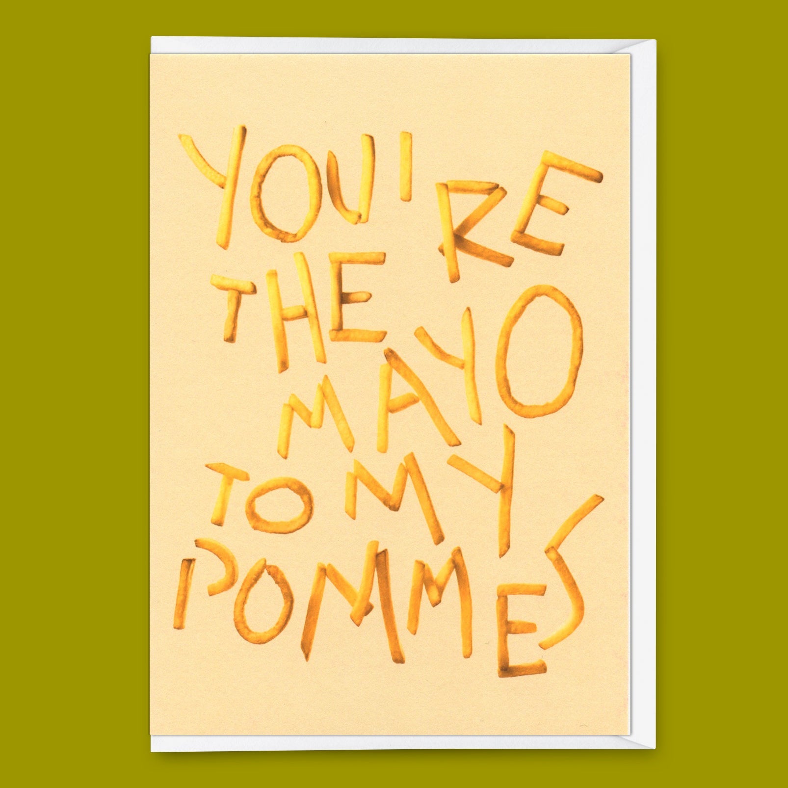 Grußkarte "Mayo to my Pommes" | Lustige Klappkarte für Verliebte