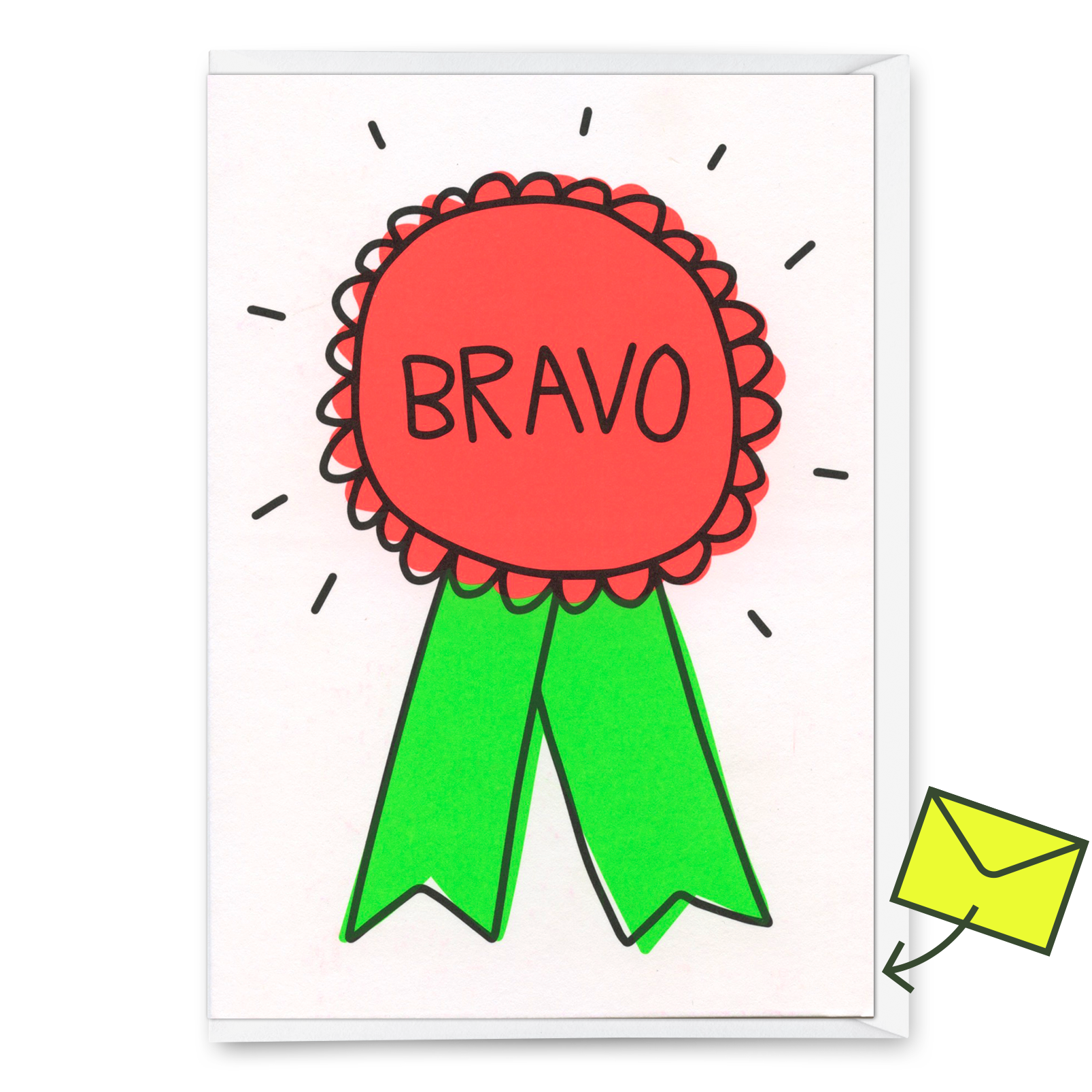 Grußkarte "Bravo" | Coole  Klappkarte für Glückwünsche zu jedem Anlass