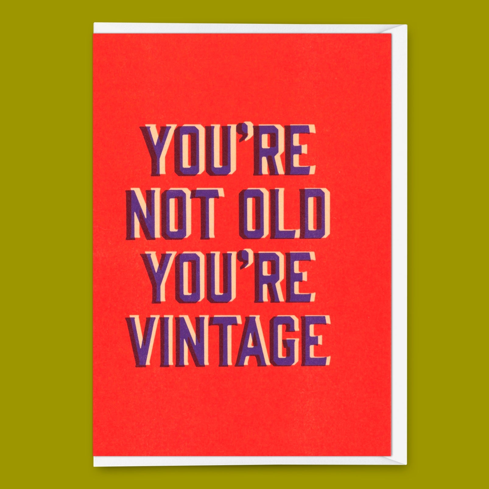Grußkarte "You`re vintage" | Lustige Klappkarte zum Geburtstag