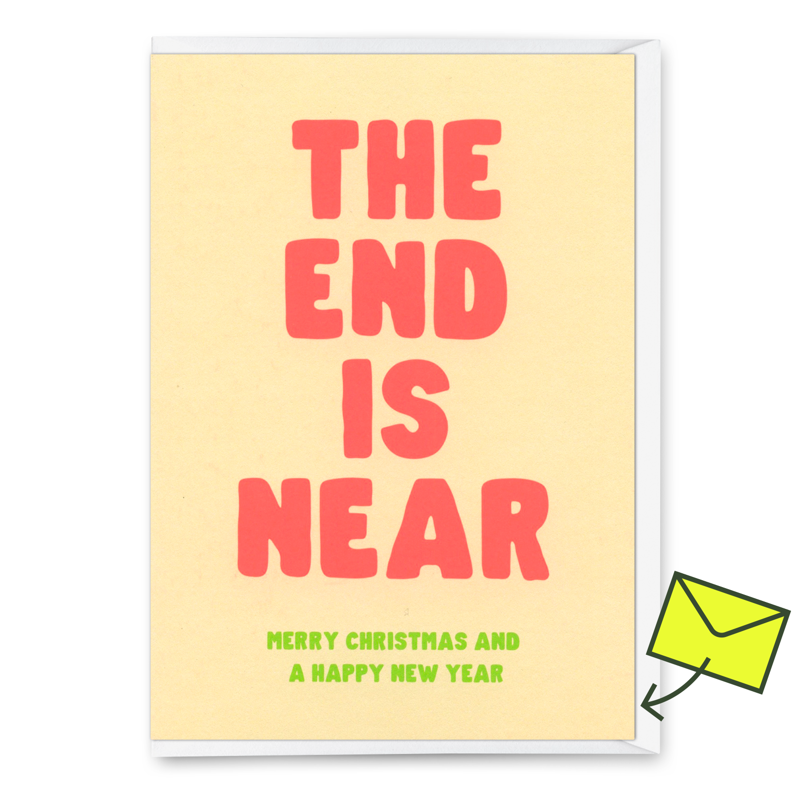 Grußkarte "The end is near" | Ausgefallene Klappkarte zu Weihnachten