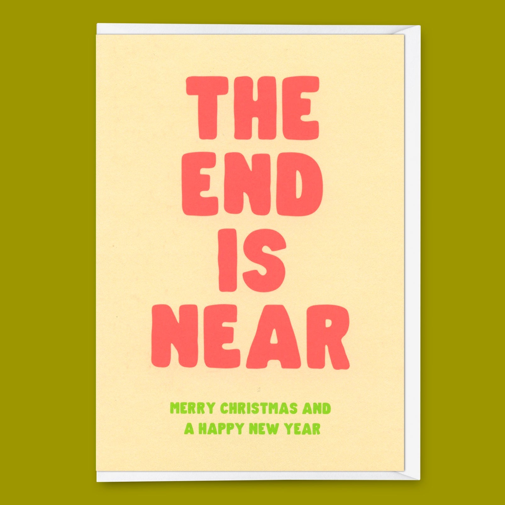 Grußkarte "The end is near" | Ausgefallene Klappkarte zu Weihnachten