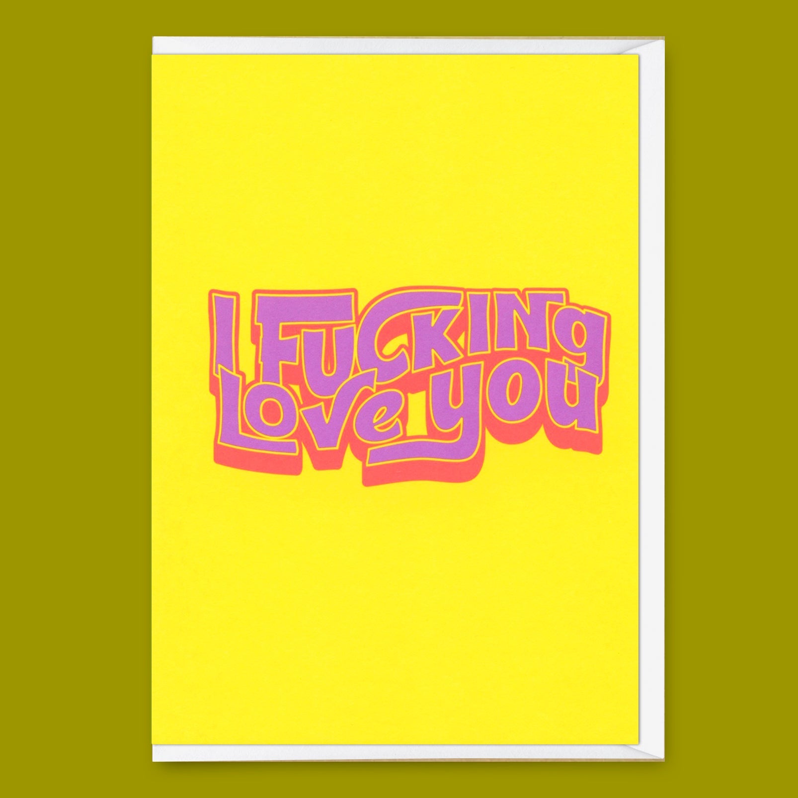 Grußkarte "I fucking love you" | Besondere Klappkarte für Verliebte